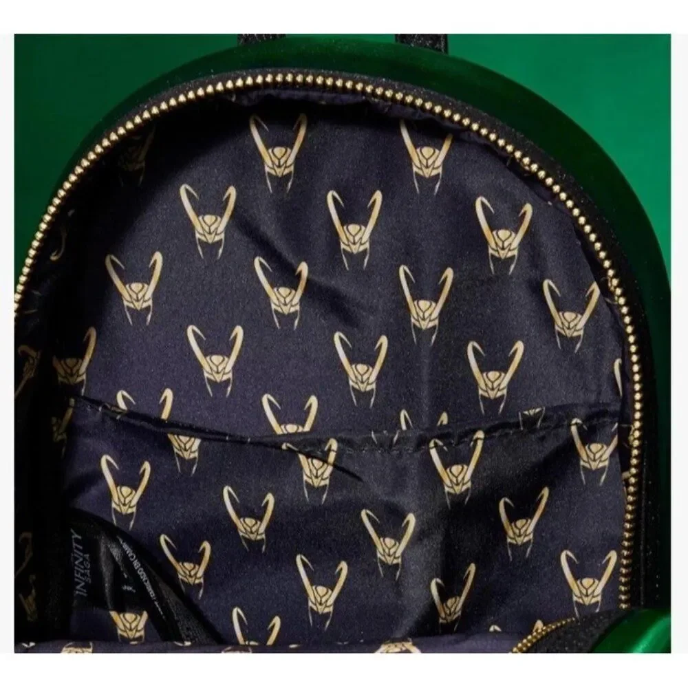 Disney Marvel Loungefly Metallic Loki Infinity Saga Cosplay Mini Backpack NWT